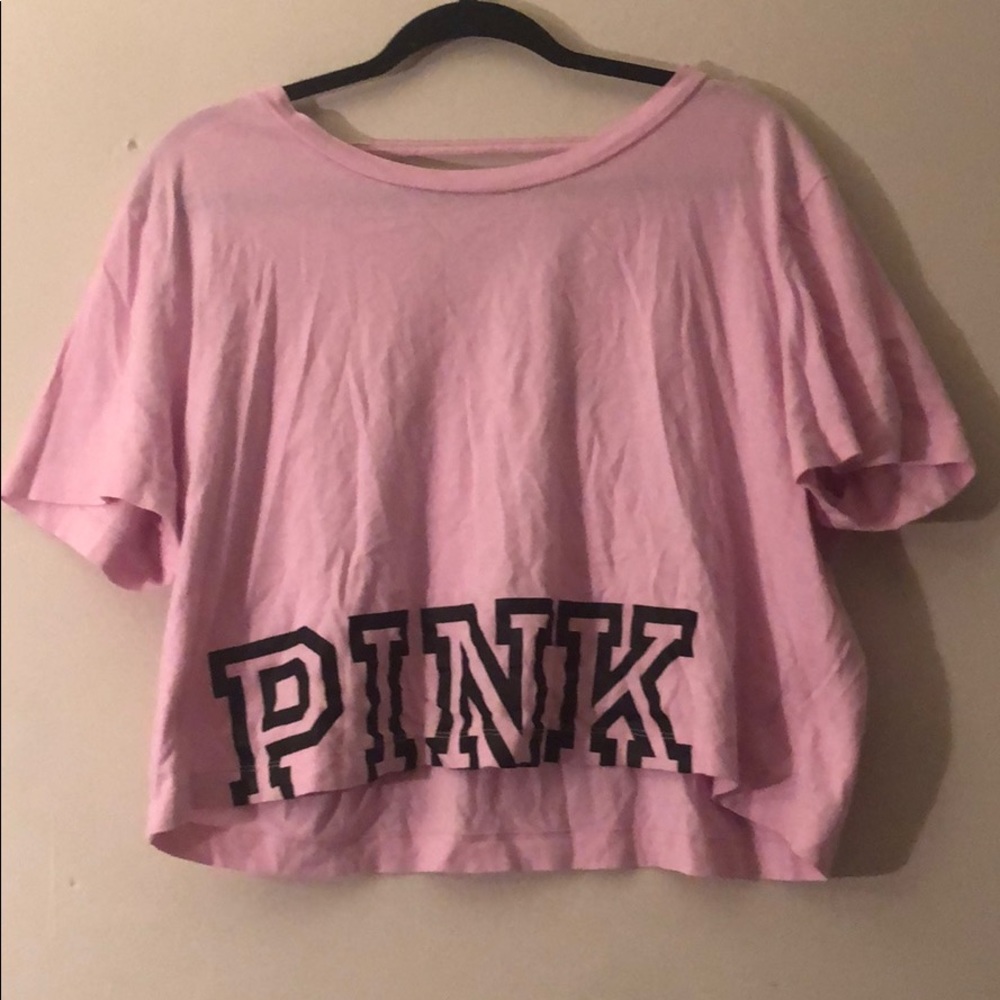Pink (VS) semi cropped shirt